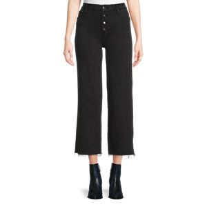 Dark Wash Wide Leg Cropped Jeans
